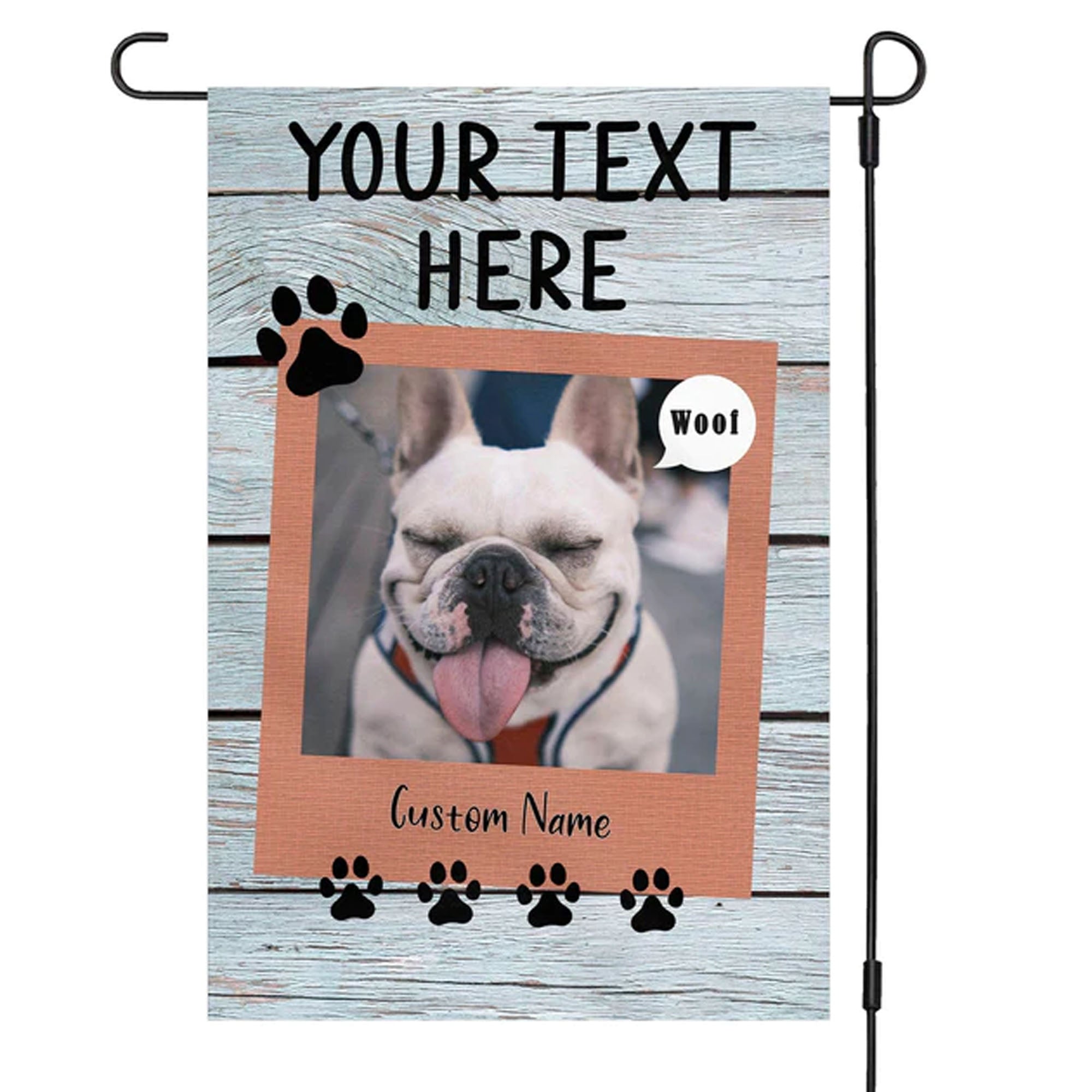 Dog Personalized Custom Photo Garden Flag