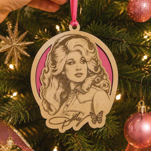 Dolly Parton Rememberance Wooden Ornament, Country Music Christmas Tree Keepsake 686188 WFD