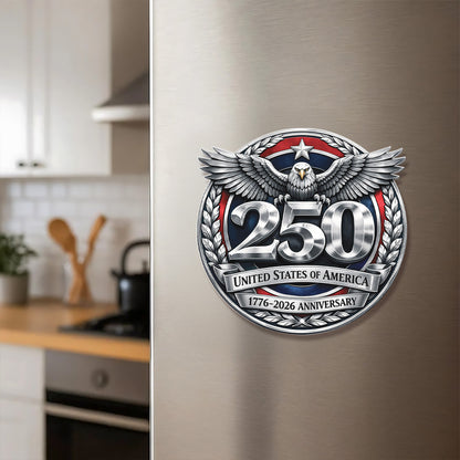 USA 250 Years Anniversary Fridge Magnet | Patriotic Eagle 1776–2026 Fridge Magnet | 4th of July Magnet 684233