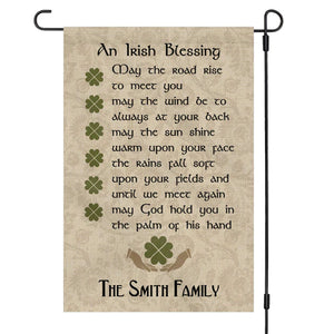 St Patricks Day Saying Personalized Custom Garden Flag C159