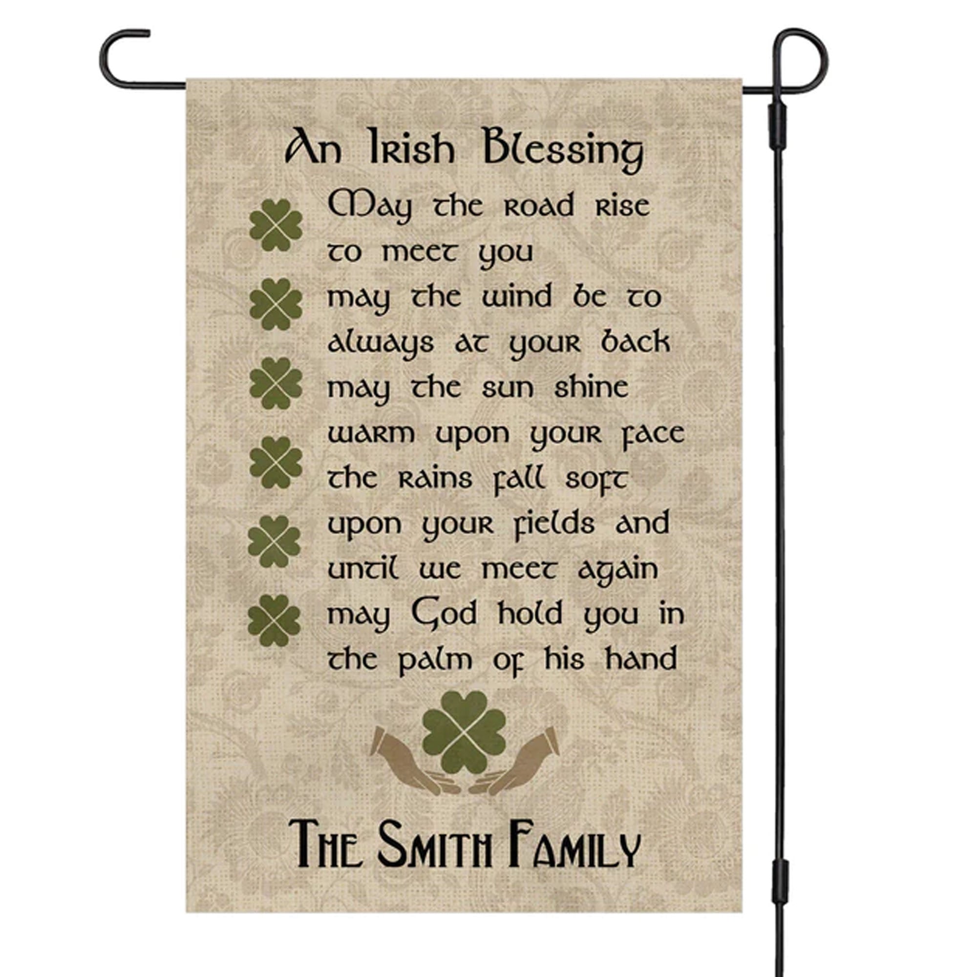 St Patricks Day Saying Personalized Custom Garden Flag C159