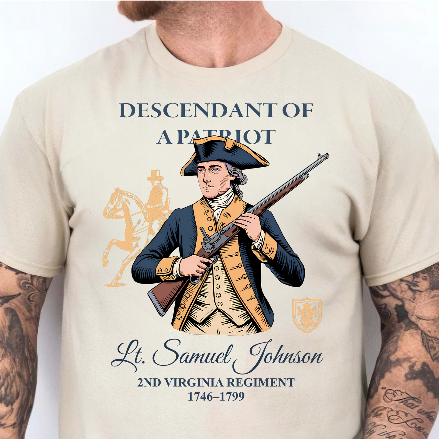 Custom Descendant Of A Patriot Bright Shirt | Patriotic 250 Years Tee - Semiquincentennial Gift 684470