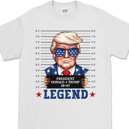 Trump Mugshot Legend Shirt | Trump 2024 Shirt | Trump Supporters Tee | Donald Trump Shirt Bright C1077 - GOP