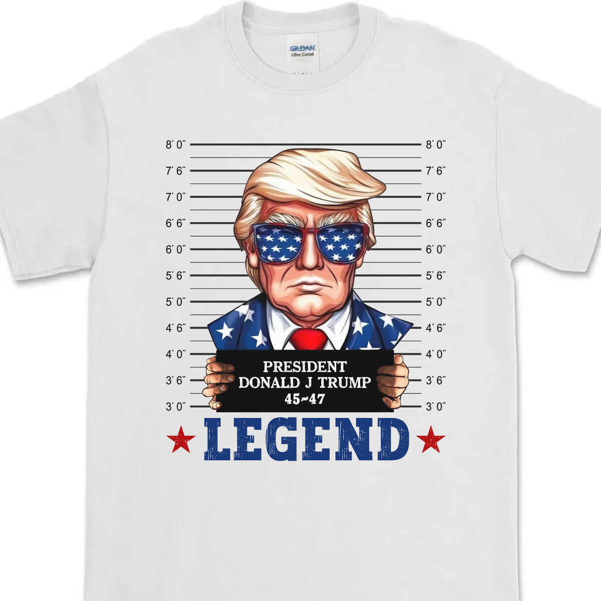 Trump Mugshot Legend Shirt | Trump 2024 Shirt | Trump Supporters Tee | Donald Trump Shirt Bright C1077 - GOP