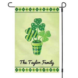 St. Patricks Day Personalized Custom Garden Flag H127