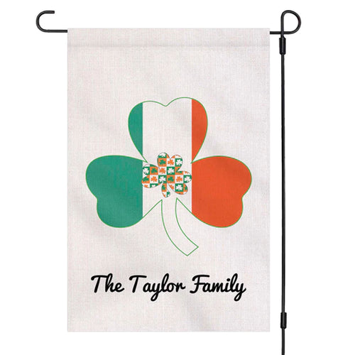 St. Patricks Day Personalized Custom Garden Flag H167