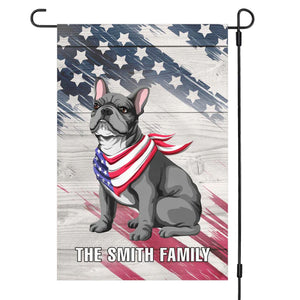 America Dog With Bright Background Personalized Custom Dog Garden Flag