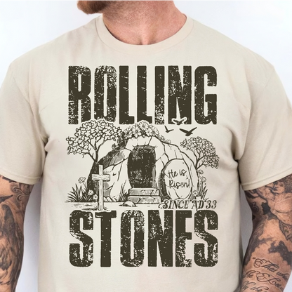 Rolling Stones Since AD 33 - He Is Risen Bright Shirt | Easter Day T-Shirt 684447