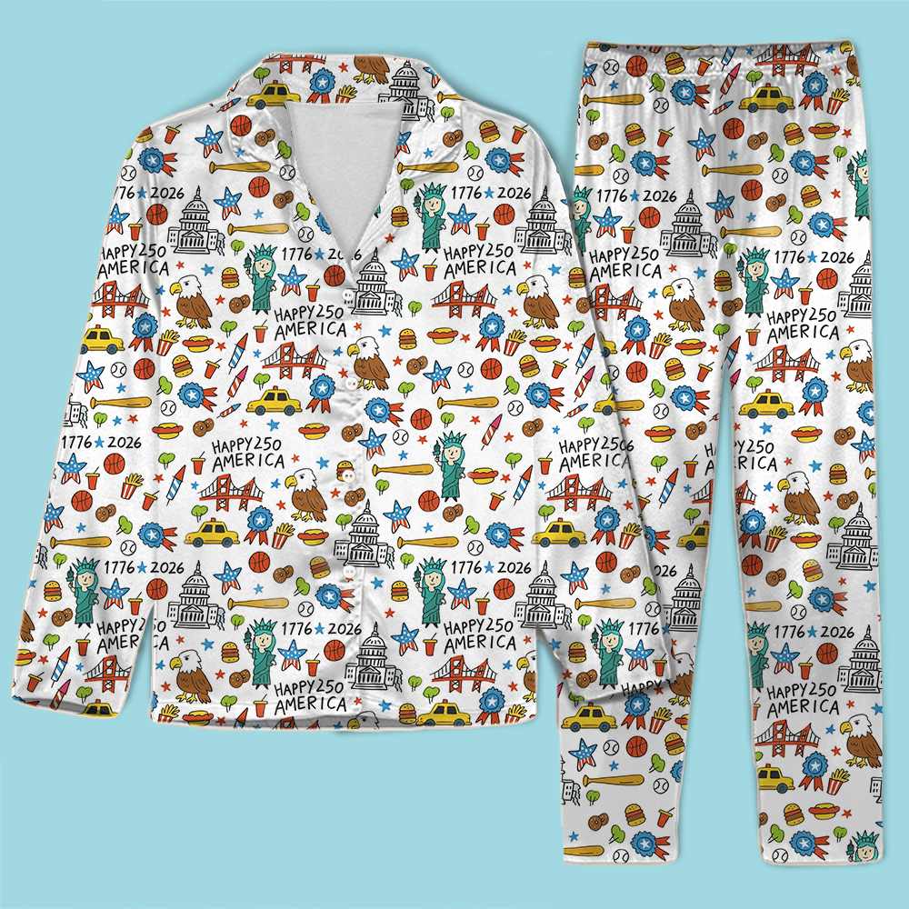 Happy America 250th Anniversary Pajamas, 1776-2026 Patriotic Pajamas, Gift For Family 686019
