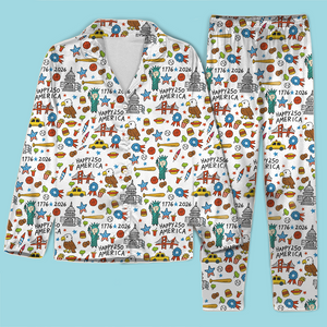 Happy America 250th Anniversary Pajamas, 1776-2026 Patriotic Pajamas, Gift For Family 686019