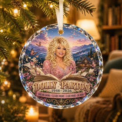 Dolly Parton Memorial Glass Ornament, 1946–2026 Country Music Tribute, Christmas Keepsake Gift 686128 WFD