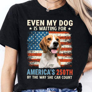 Personalized America 250th Anniversary Dark Shirt | Custom Dog Cat Photo Shirt, Patriotic Tee 684498