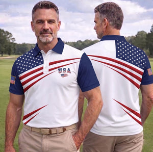 USA 250 Years Polo Shirt, Patriotic American Flag Golf Polo, 4th Of July AOP Polo Shirt 685302