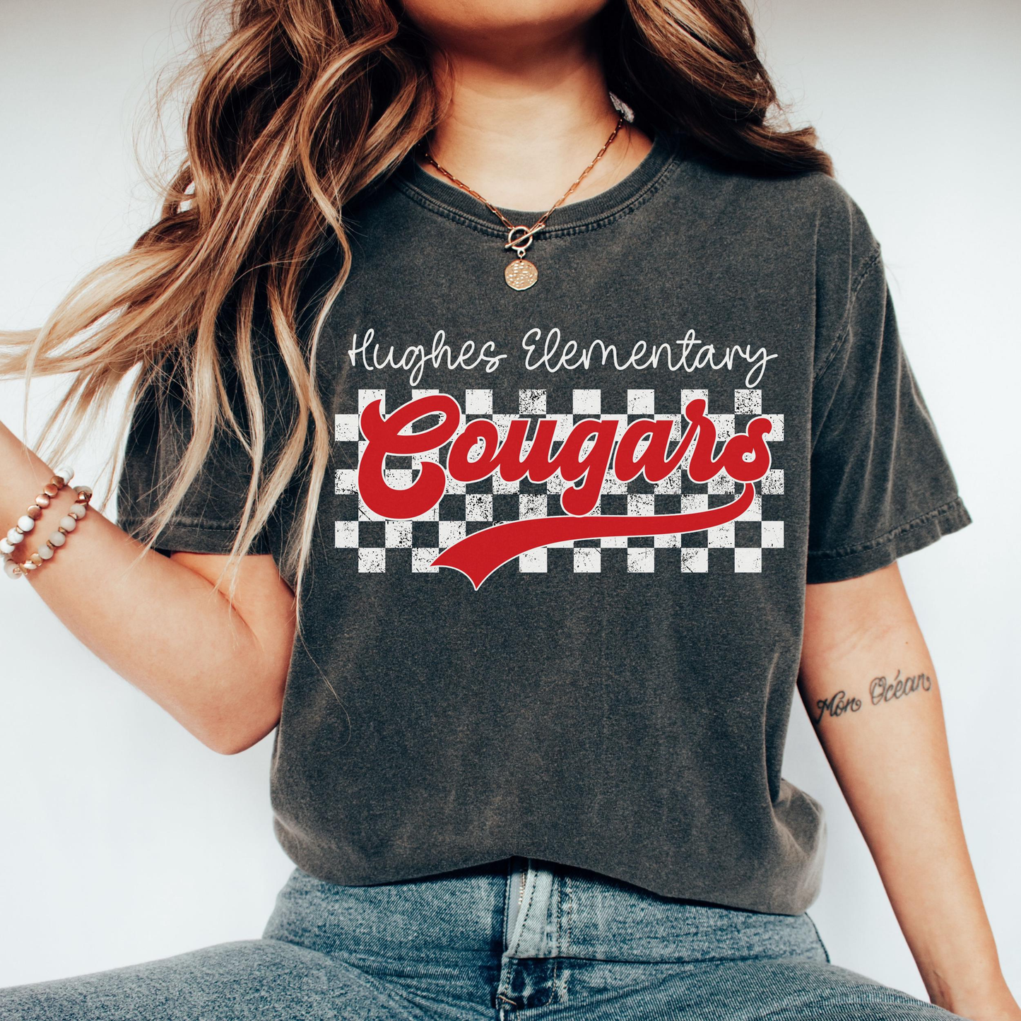 Custom Name Mascot Dark Shirt, Personalized School Team Name Tee, Back to School Gift 685485 WFD