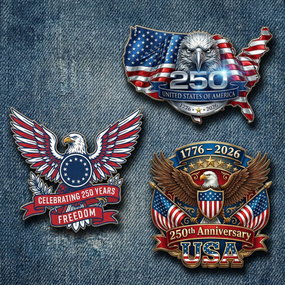 250 Years USA Anniversary Lapel Pin | Pack Of 10 Semiquincentennial Patriotic Pins 684625