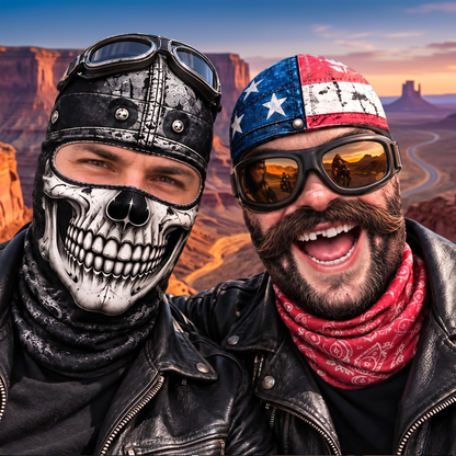 Personalized Funny Skull Biker Balaclava Ski Mask, Gag Gift For Biker 686584 WFD