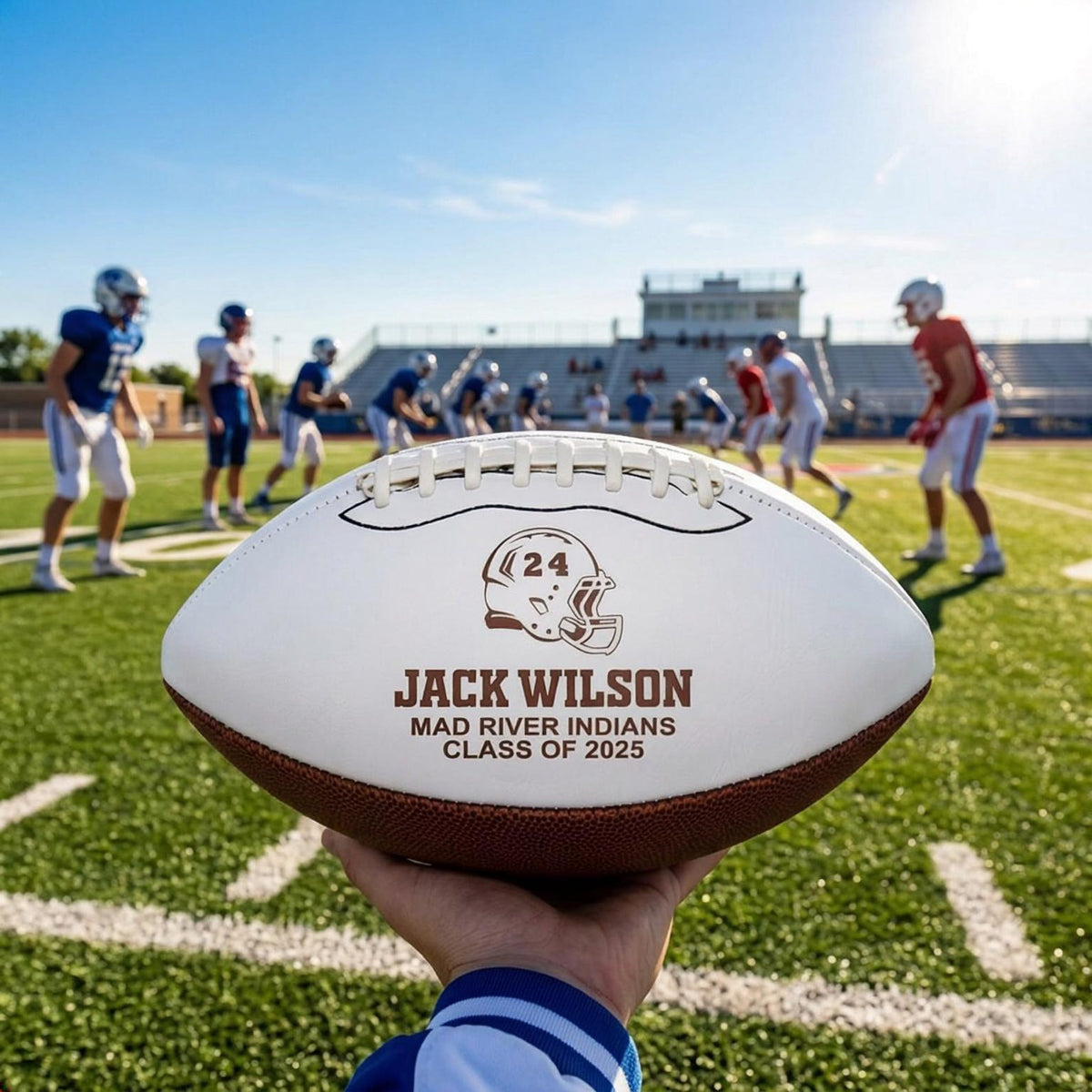 Personalized Senior Leather Football, Custom Class Of 2027 Senior Sports Gift 686474 WFD