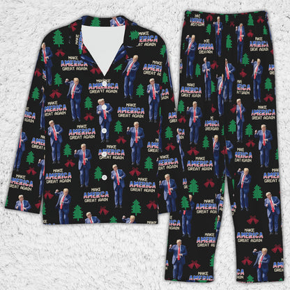 Make America Great Again Pajamas, Funny Trump Dancing Pajamas, Trump Won 2024 Pajamas M1742- GOP