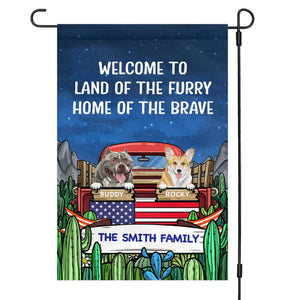 The Furry And The Brave Personalized Custom Dog Garden Flag