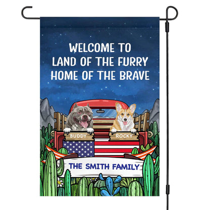 The Furry And The Brave Personalized Custom Dog Garden Flag