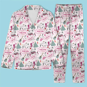 Have A Holly Dolly Christmas Pajamas, Dolly Parton PJ Set, Country Music Holiday Sleepwear 686282