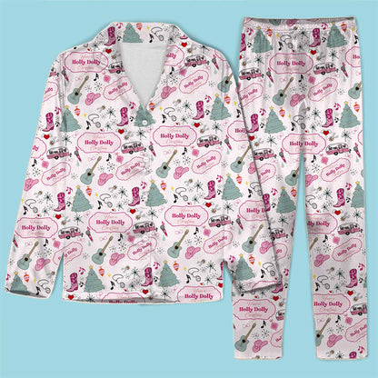 Have A Holly Dolly Christmas Pajamas, Dolly Parton PJ Set, Country Music Holiday Sleepwear 686282