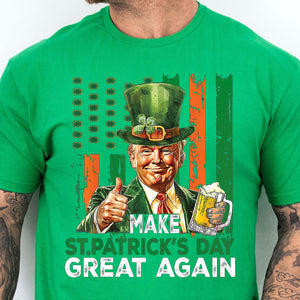 Make St. Patrick’s Day Great Again Dark Shirt, Trump St.Patrick's Day, Funny Trump St Patrick's Day Shirt, Irish Shirt 681898- GOP