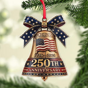 USA 250th Anniversary Acrylic Ornament, 1776-2026 Patriotic Christmas Tree Decor 685890