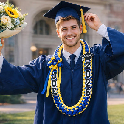 Class of 2026 Ribbon Lei | Personalized Graduation Lei | Custom Name Ribbon Lei | Senior Graduation Gift 684891