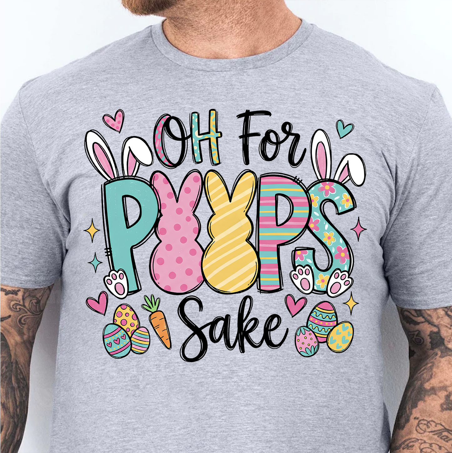 Oh For Peeps Sake - Cute Funny Bunny Bright Shirt | Easter Day T-Shirt 684450