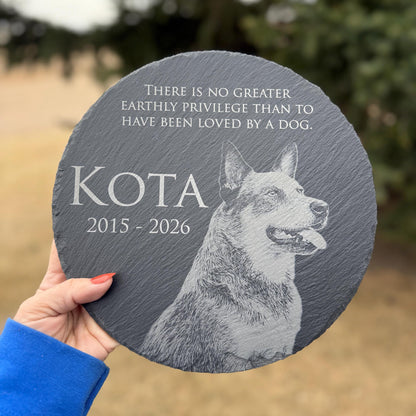 Personalized Pet Sympathy Stone, Engraved Memorial Garden Stone, Pet Remembrance Garden Stone 685448 WFD