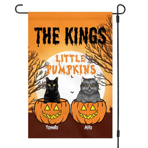 Halloween Little Pumpkins Personalized Custom Cat Garden Flag