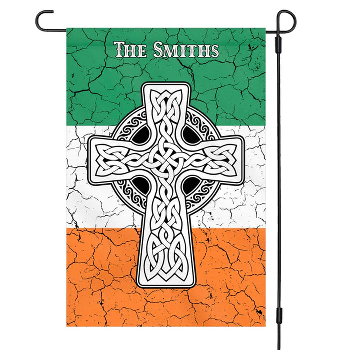 Cross Irish Flag Personalized Custom Garden Flag C161