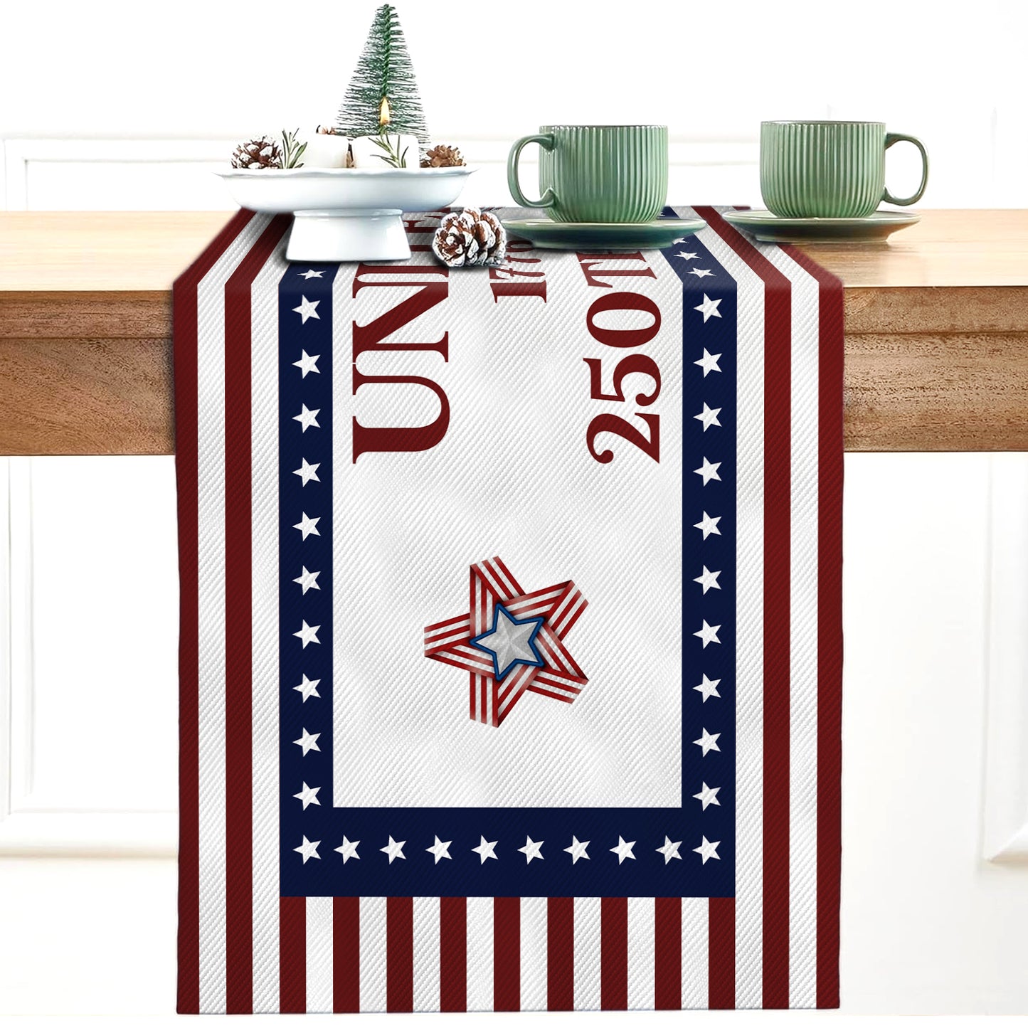 250 Year Celebration Table Runner | America 250th Anniversary Patriotic Decor | 1776–2026 Table Decoration 683626