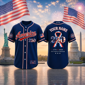 USA 250th Anniversary Baseball Jersey, Personalized 250 Years Of Freedom Shirt, Patriotic 4th Of July Gift 685208