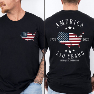 America 250th Anniversary Pocket & Back Dark Shirt, Patriotic Semiquincentennial 1776–2026 Tee, Fourth Of July Gift 685321
