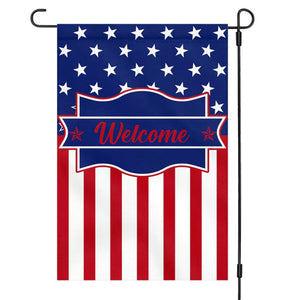 Welcome Flag 4th Of July Personalized Custom Garden Flag H379