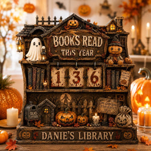 Personalized Witchy Books Read Tracker, Custom Name Halloween Library Decor, Book Lover Gift 685663