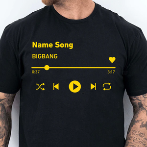 Custom Song Name Dark Shirt, Custom Artist Name Shirt, Personalized Gift For Birthday 685577