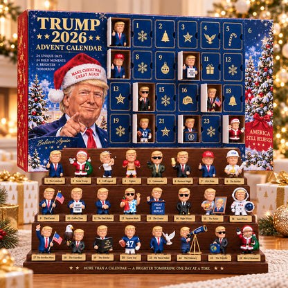 Donald Trump 2026 Christmas Advent Calendar, 24 Day Holiday Countdown, Trump Christmas Gift 686423 WFD