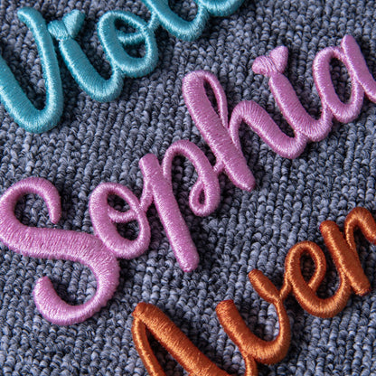 Custom Name Iron On Patch | Personalized Embroidered Name 3D Patches For Backpacks Hats Jackets 686233 WFD
