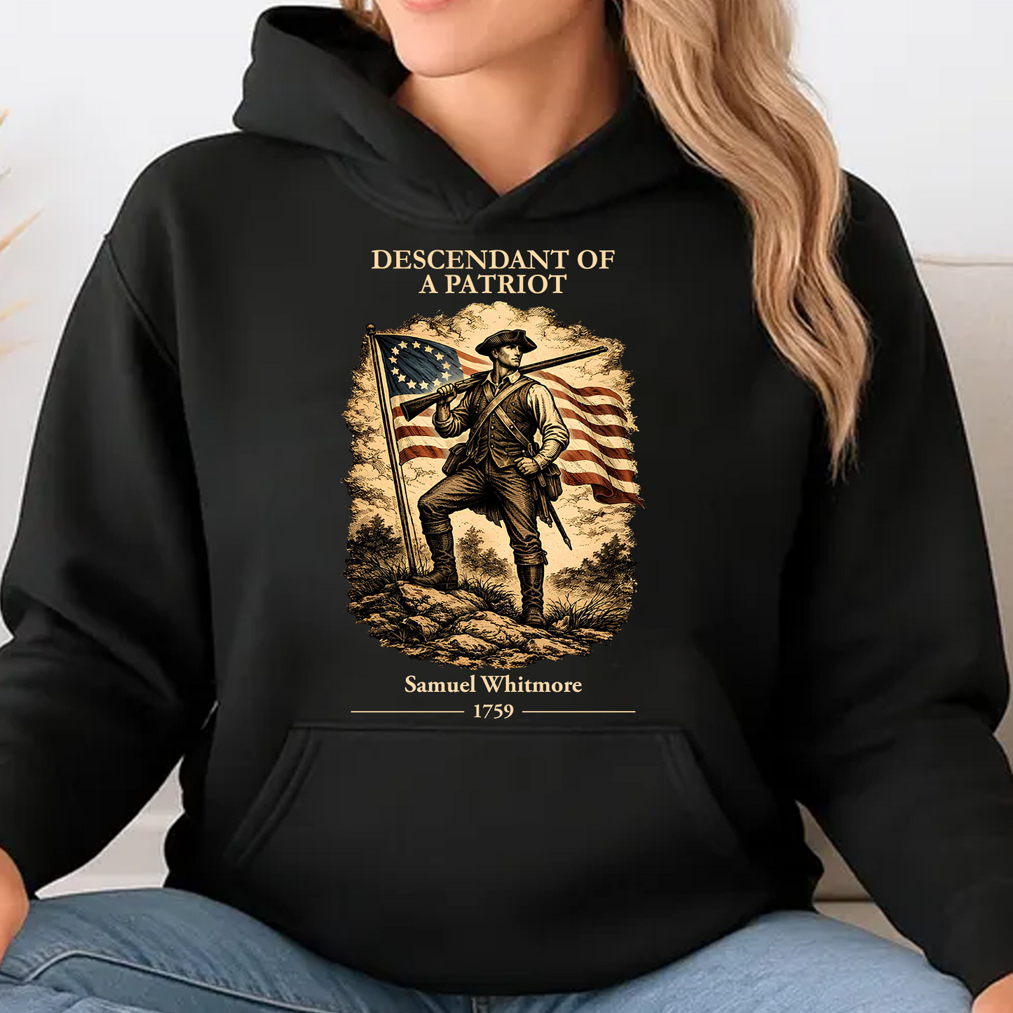 Personalized Descendant Of A Patriot Dark Shirt | 250 Years Revolutionary War Ancestor Tee, Patriotic Tee 684476