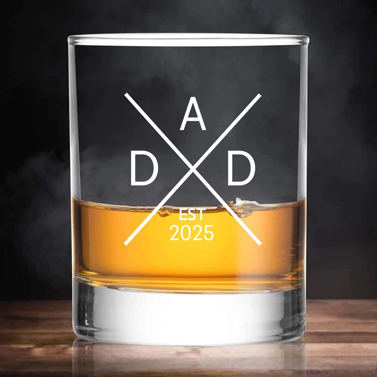 New Dad Whisky Glass With EST Year | Custom First Time Dad Gift | Personalized Whisky Glass for Father’s Day, Established Daddy Drinkware 682258