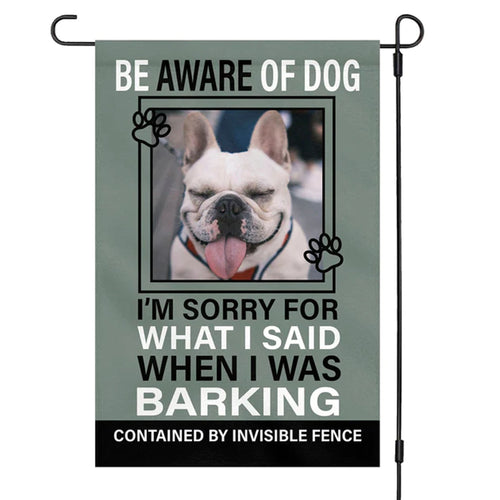 Beware Of Dog Personalized Custom Photo Garden Flag C179