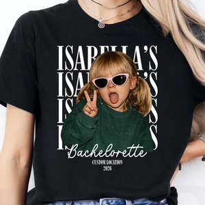 Custom Photo Bachelorette Dark Shirt, Personalized Bridal Party Tee, Gift For Besties 685714