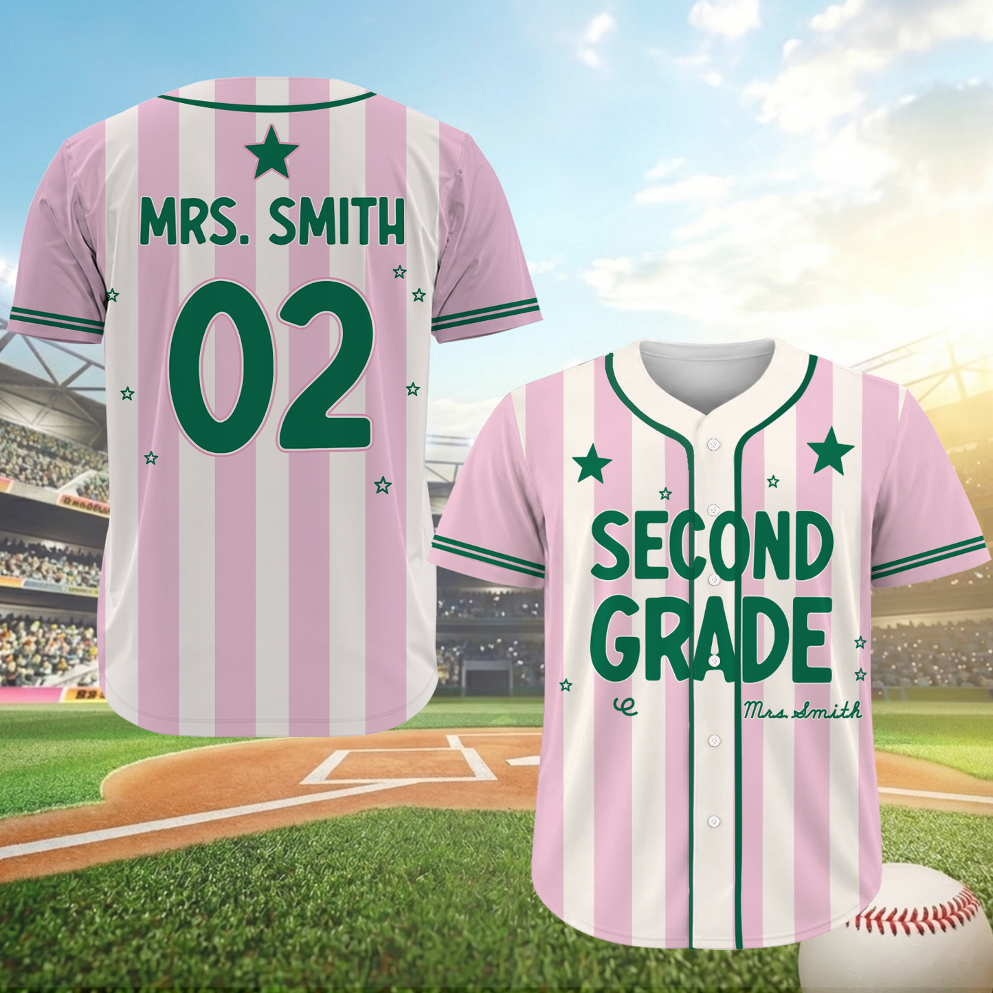 Custom Teacher Baseball Jersey, Personalized Grade Level & Name Shirt, Back to School Teacher Gift 685657