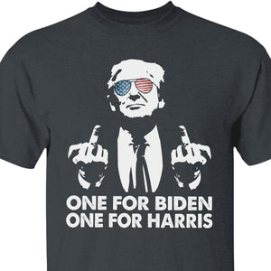 One for Biden One for Harris | Anti Biden Shirt | Republican Shirt | Trump Supporters Shirt Dark C820 - GOP