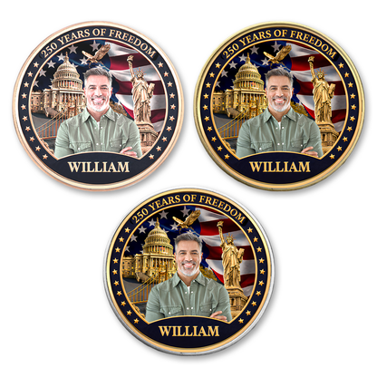 USA 250 Years Of Freedom Commemorative Coin | Patriotic Celebration 4th Of July Coin 684723