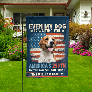 Personalized America 250th Anniversary Garden Flag | Custom Dog Cat Photo, Patriotic Garden Flag 684498