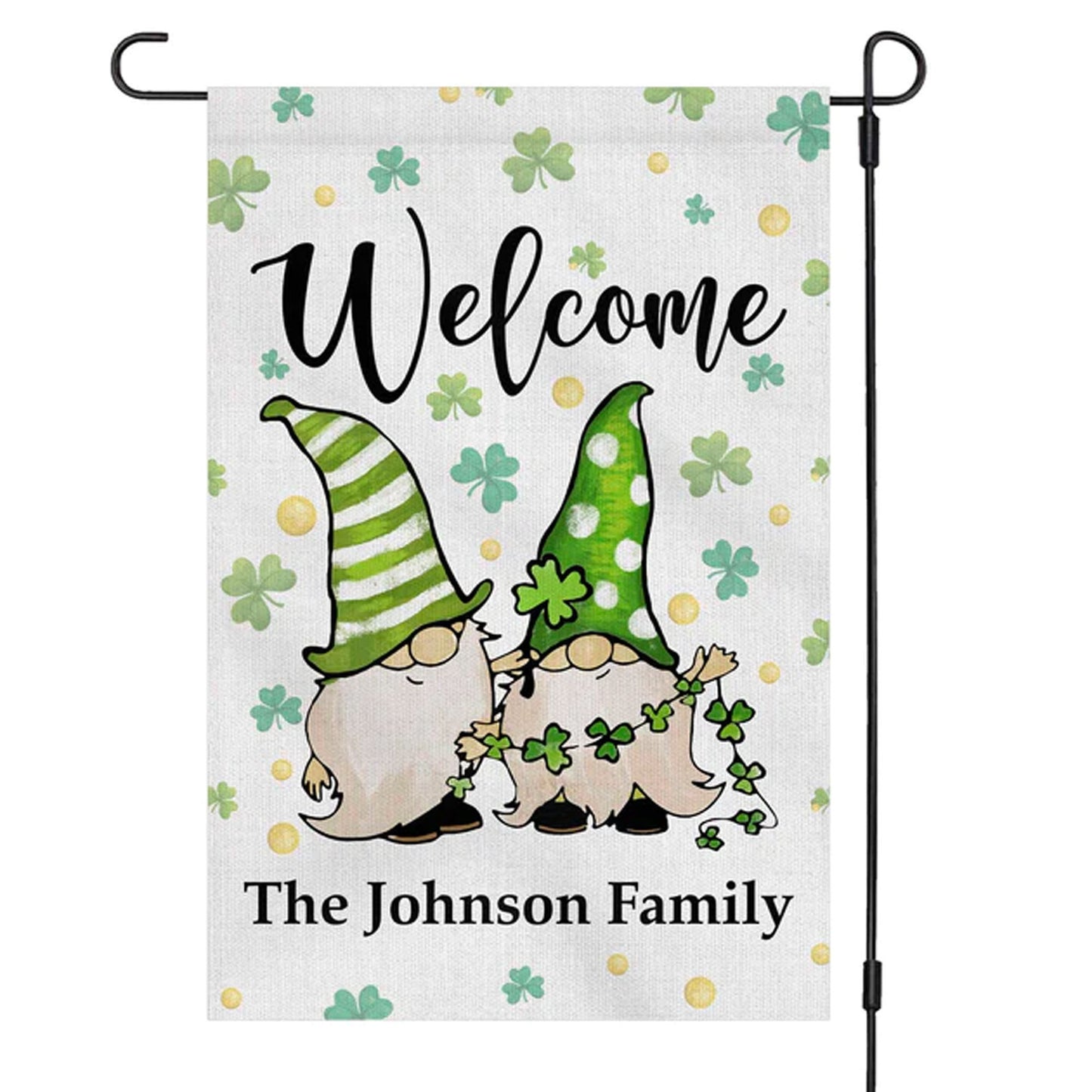 Welcome St Patricks Day Personalized Custom Garden Flag H100